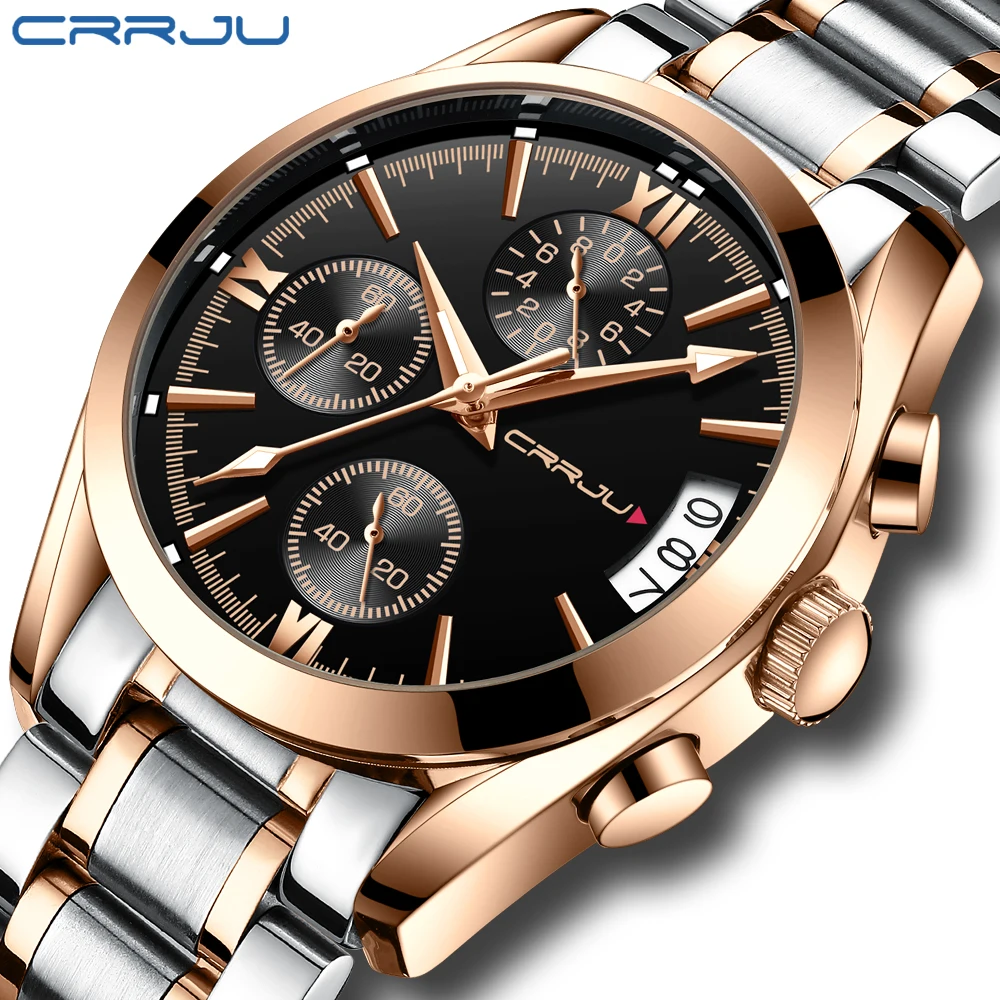 Top Luxury Brand CRRJU 2018 New's Men Fashion Sport Quartz Watches Stainless steel Waterproof Men Analog Clock Relogio Masculino
Top Luxury Brand CRRJU 2018 New's Men Fashion Sport Quartz Watches Stainless steel Waterproof Men Analog Clock Relogio Masculino
