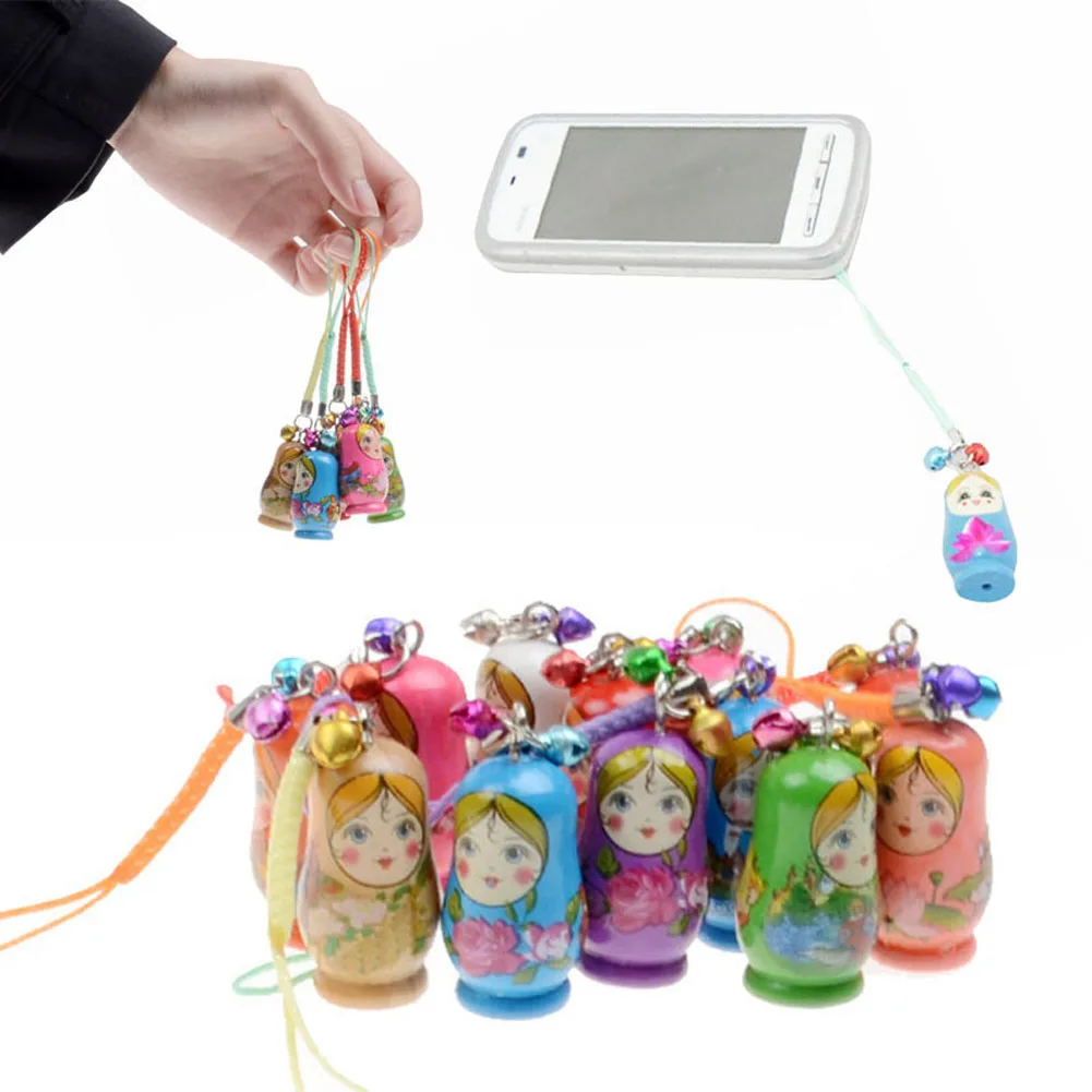 6 Pcs/Set Matryoshka Doll Hanging Ornament With Strap Wooden Keychain Handbag Phone Accessories KidsToy Gifts M09
6 Pcs/Set Matryoshka Doll Hanging Ornament With Strap Wooden Keychain Handbag Phone Accessories KidsToy Gifts M09