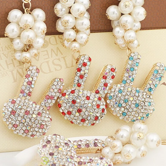 llaveros gift charm Crystal Rabbit keychain fashion key chain ring holder women bag&car accessories
llaveros gift charm Crystal Rabbit keychain fashion key chain ring holder women bag&car accessories