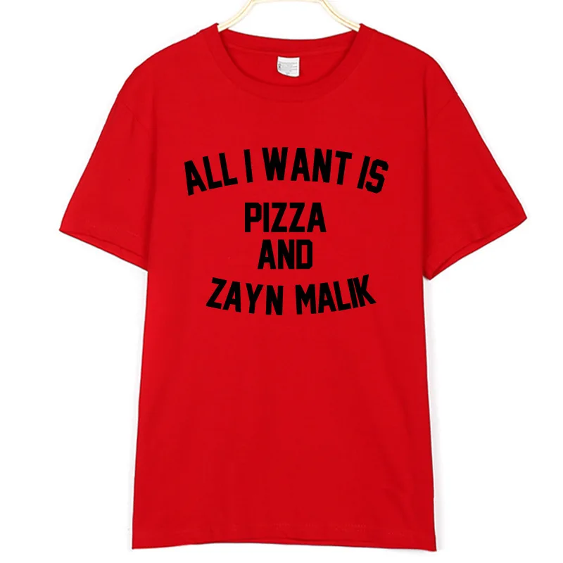 Men Stylish Casual Summer Tee Lady New Tops Tee ALL I Want Is Pizza and Zayn Malik Funny Letters Print Women's Loose T-Shirt
Men Stylish Casual Summer Tee Lady New Tops Tee ALL I Want Is Pizza and Zayn Malik Funny Letters Print Women's Loose T-Shirt