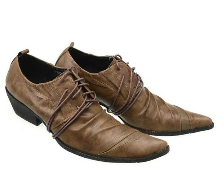 T show fashion men's shoes increased sharp pointed toe casual hair stylist England high-heeled lace-up soft leather shoes
T show fashion men's shoes increased sharp pointed toe casual hair stylist England high-heeled lace-up soft leather shoes