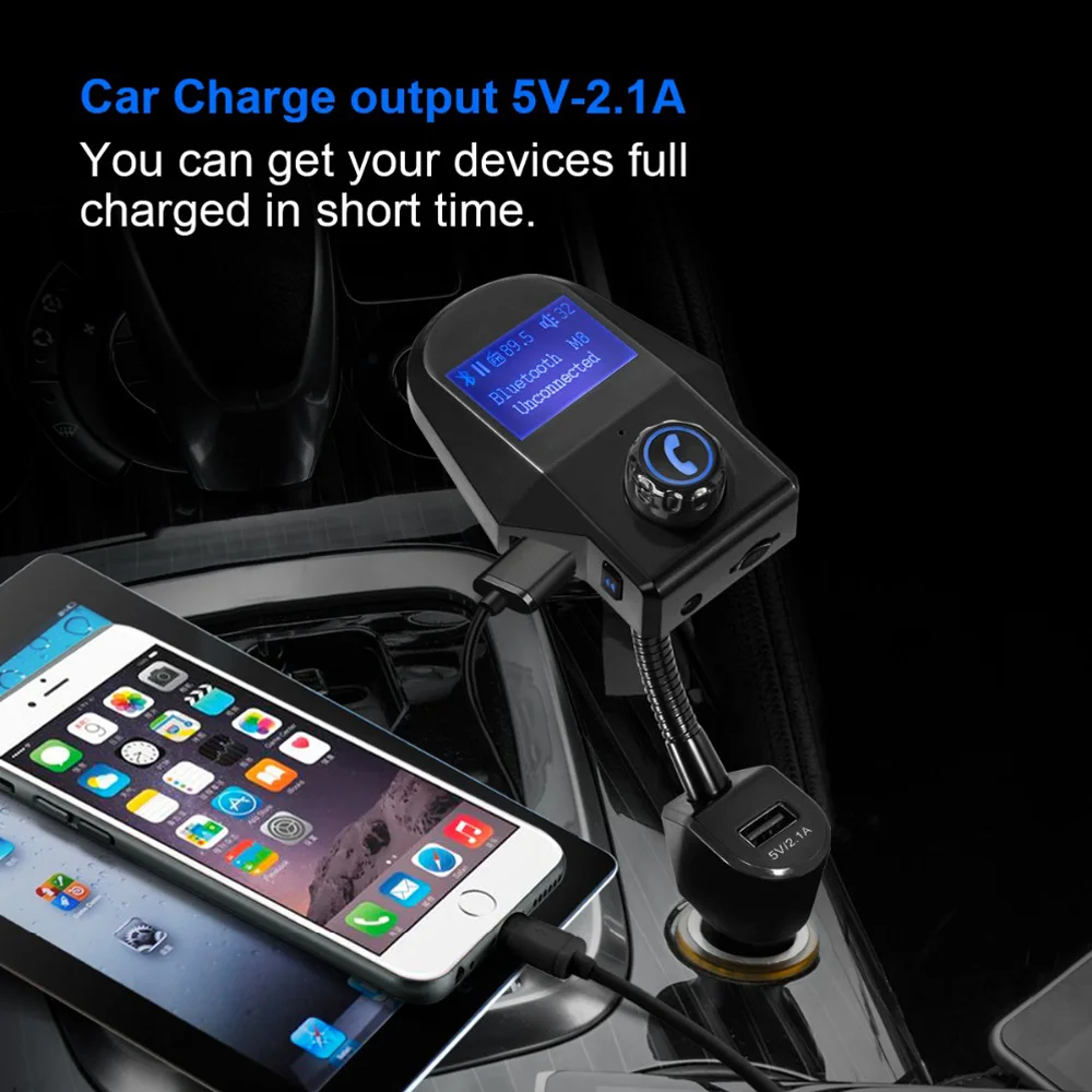 Car FM Transmitter Handsfree Car Kit Aux Bluetooth Receiver Wireless A2DP Music Player FM Modulator USB Charger Support U-disk
Car FM Transmitter Handsfree Car Kit Aux Bluetooth Receiver Wireless A2DP Music Player FM Modulator USB Charger Support U-disk
