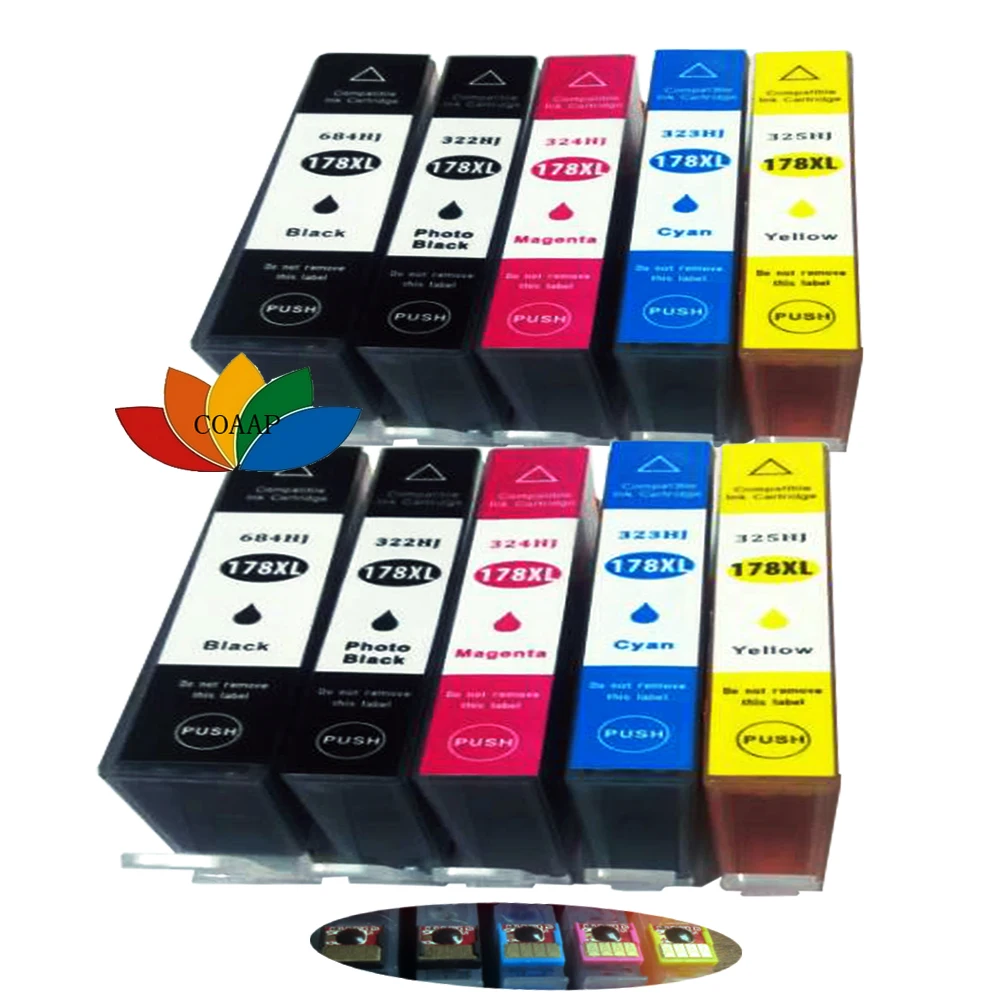 10 New Compatible ink cartridge for hp 178 xl Photosmart 5510 5511 5512 6510 6512 6515 6520 7510 7515 printer
10 New Compatible ink cartridge for hp 178 xl Photosmart 5510 5511 5512 6510 6512 6515 6520 7510 7515 printer