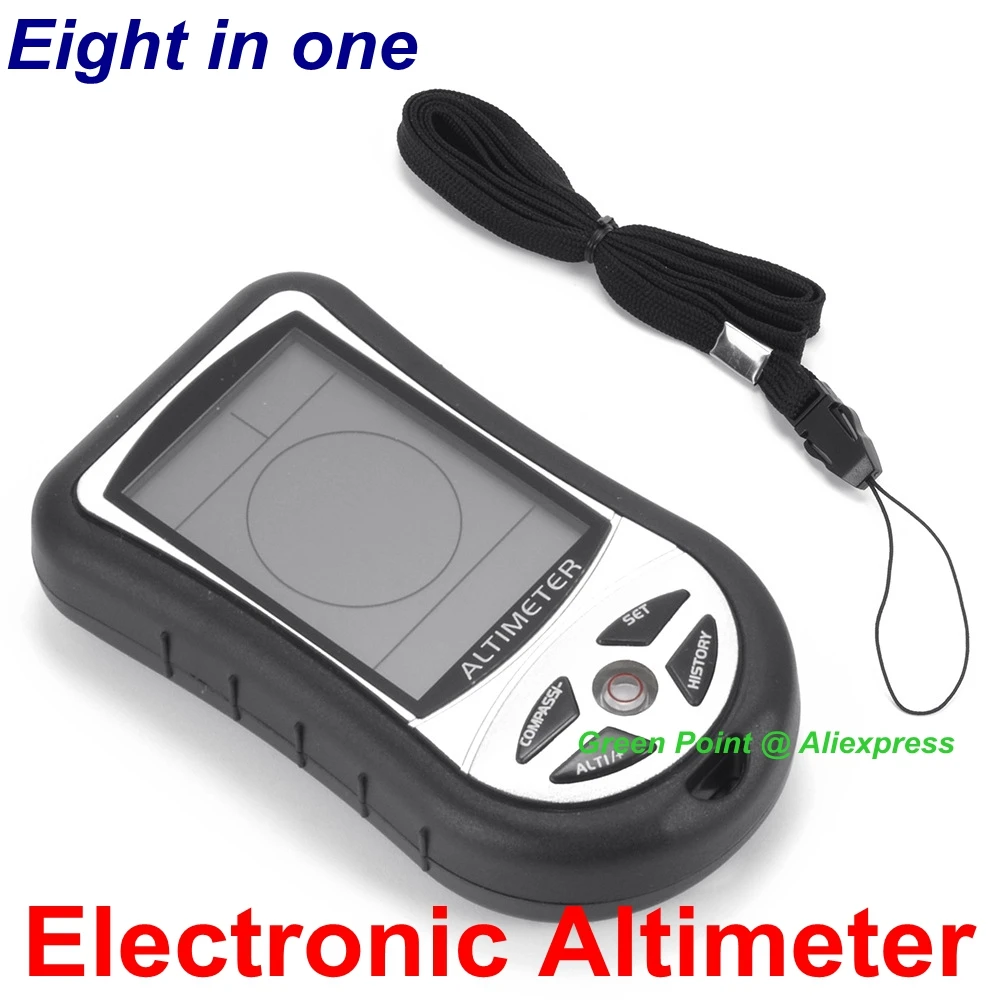 8 in1 LCD Digital Altimeter Compass Barometer Thermometer Weather Forecast Time Clock Calendar Blue Backlight Portable Hiking
8 in1 LCD Digital Altimeter Compass Barometer Thermometer Weather Forecast Time Clock Calendar Blue Backlight Portable Hiking