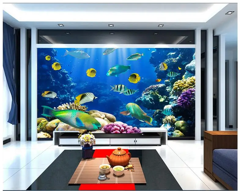 Custom photo wallpapers 3d murals wallpaper The small fish coral aquarium is decorated in the undersea world wall papers
Custom photo wallpapers 3d murals wallpaper The small fish coral aquarium is decorated in the undersea world wall papers