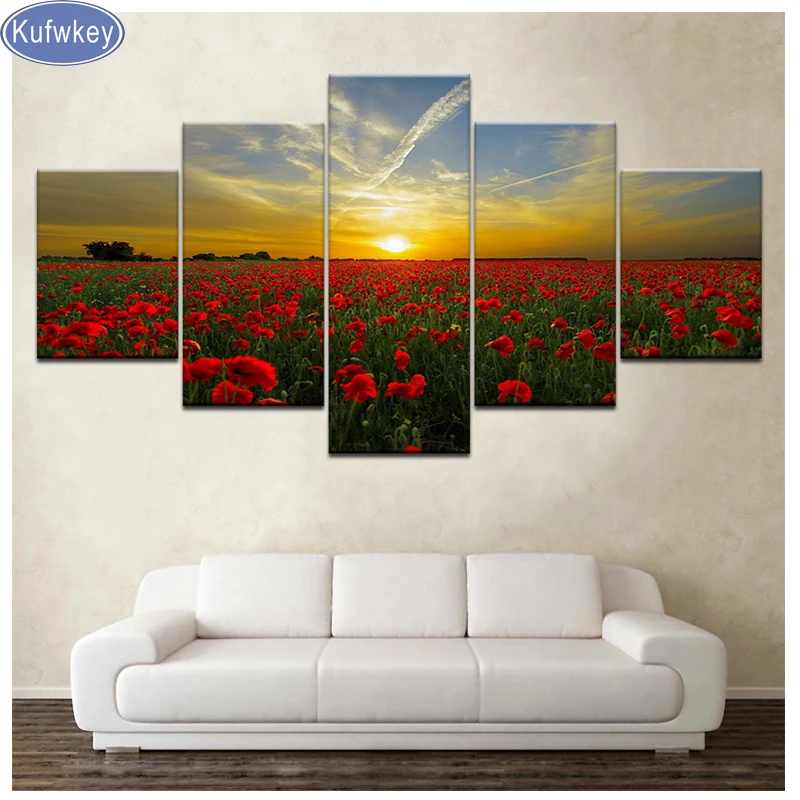 5 PCS Full Drill square round 5D DIY Diamond Embroidery poppy sunrise Landscape Diamond Painting mosaic Pattern Cross Stitch art
5 PCS Full Drill square round 5D DIY Diamond Embroidery poppy sunrise Landscape Diamond Painting mosaic Pattern Cross Stitch art