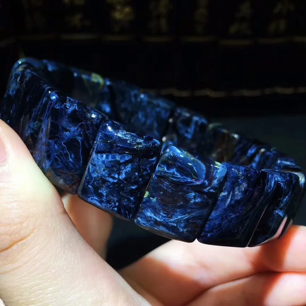 100% натуральный синий браслет Pietersite Namibia Gemstone 18x13 мм прямоугольные бусины