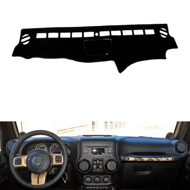 Коврик для приборной панели автомобиля коврик салона коврики Jeep Wrangler 2008-2017