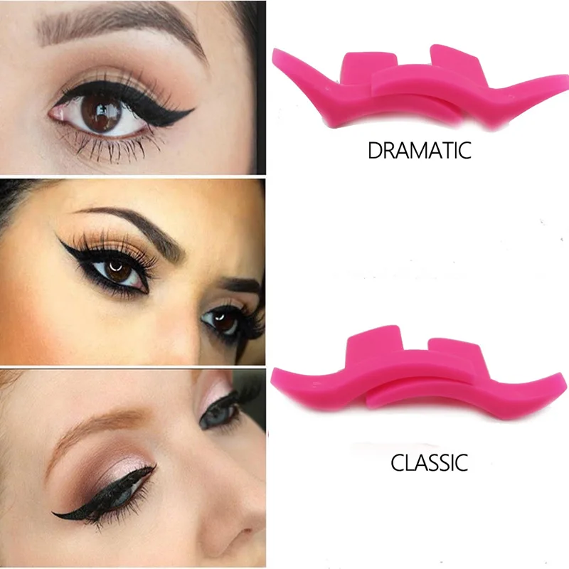 

2 Pcs Eyeliner Template Model Stamp Makeup Aid Tools Sexy Silicone Eyeliner Stamps Practical Eyeliner Template Model Kit