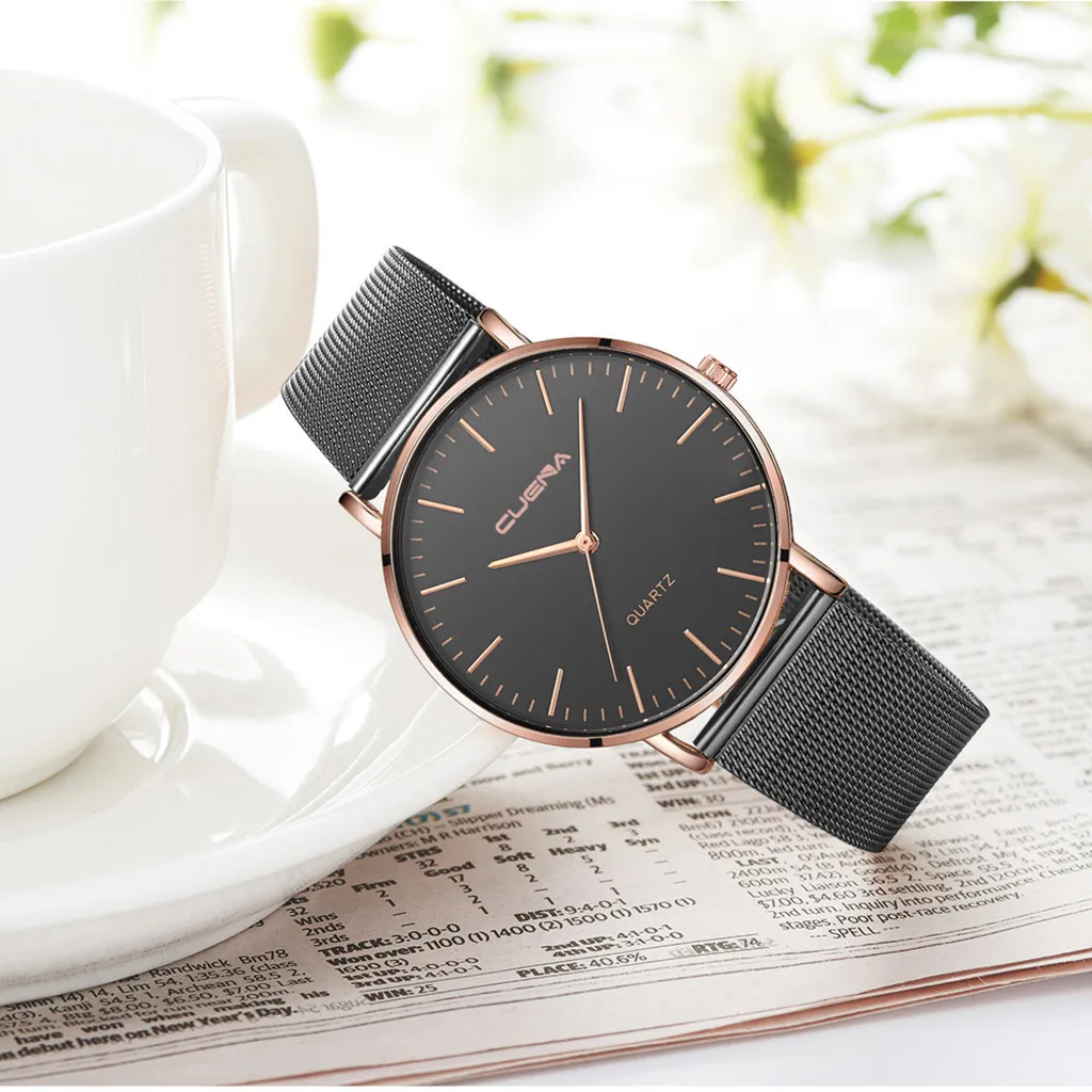 CUENA Men Watch Luxury Quartz Stainless Steel Dial Casual watches men watch man gold quartz relogio masculino
CUENA Men Watch Luxury Quartz Stainless Steel Dial Casual watches men watch man gold quartz relogio masculino