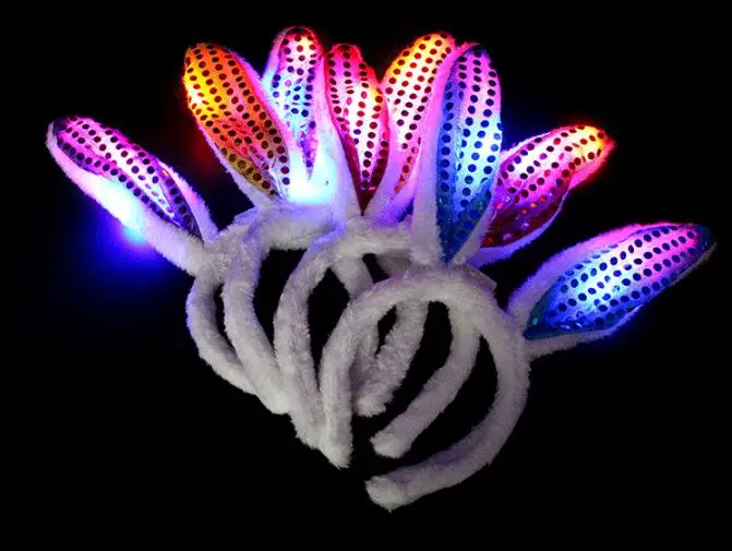Birthday Party Supply LED Light Flashing Sequin Bunny Ears Rabbit Ears Headdress Head Hair Band Hoop Toy lin2945
Birthday Party Supply LED Light Flashing Sequin Bunny Ears Rabbit Ears Headdress Head Hair Band Hoop Toy lin2945