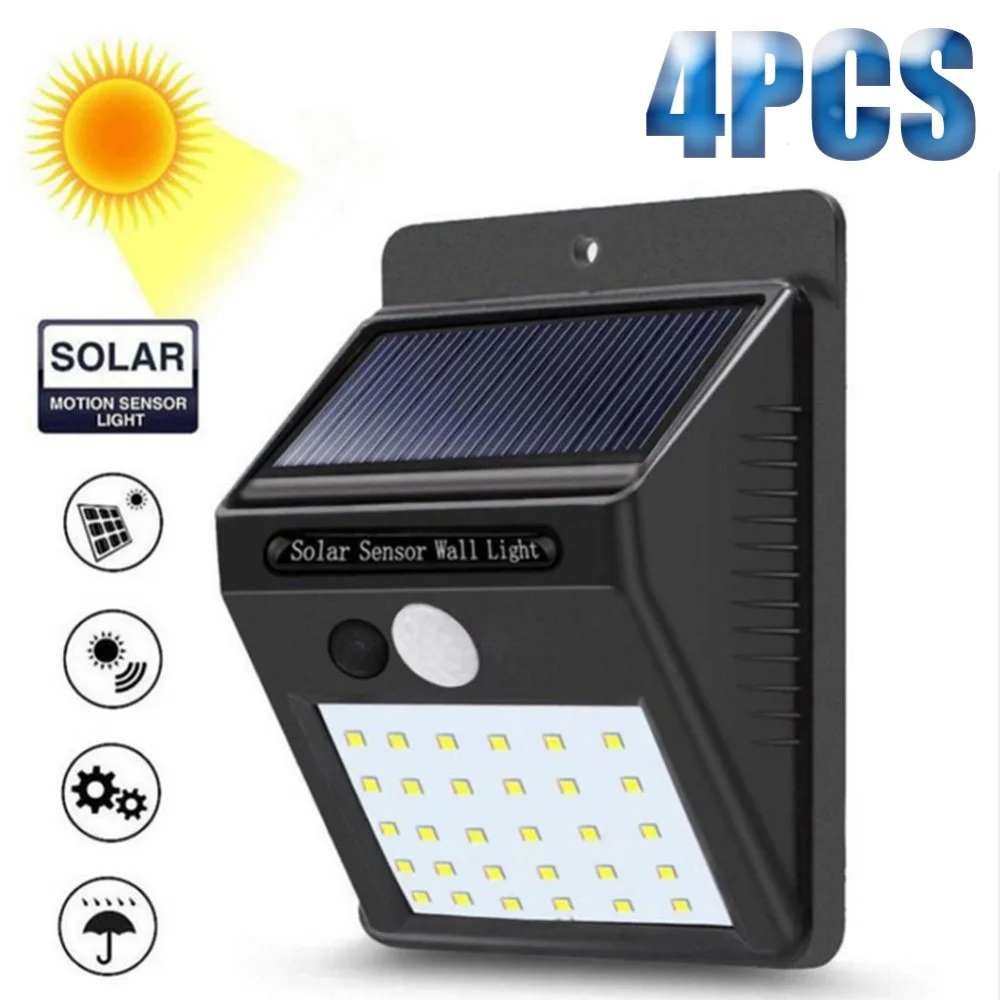 4PCS New 30 LED Solar Power PIR Motion Sensor Wall Light Outdoor Waterproof Energy Saving Street Garden Security Lamp Dropship
4PCS New 30 LED Solar Power PIR Motion Sensor Wall Light Outdoor Waterproof Energy Saving Street Garden Security Lamp Dropship