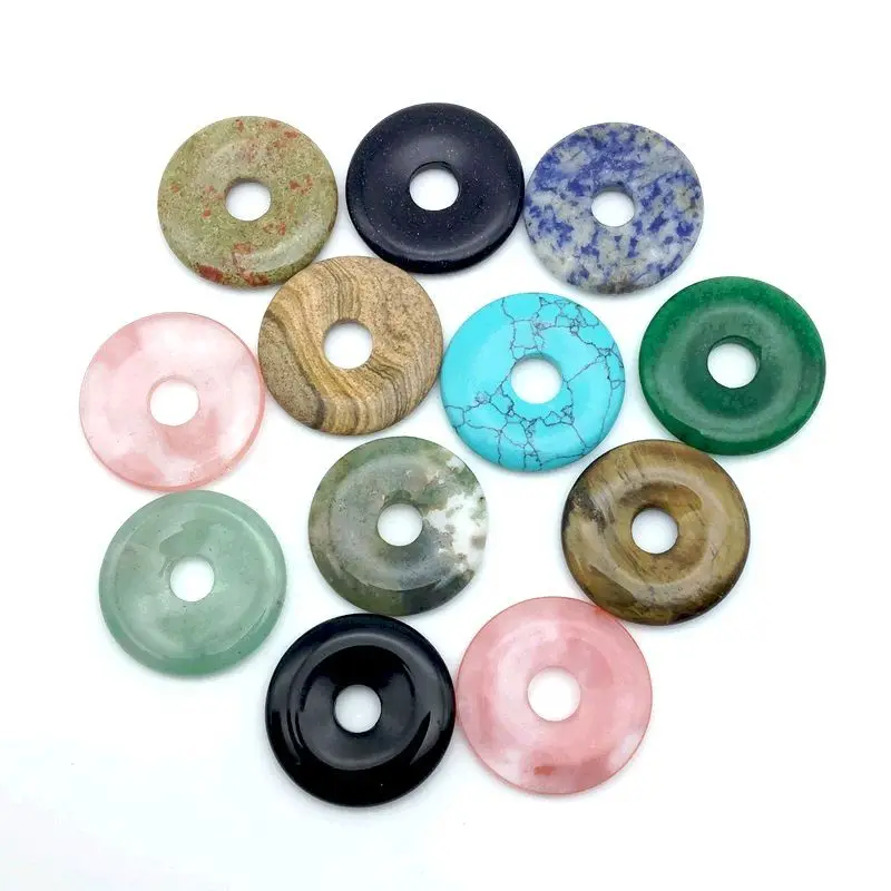 Wholesale Donut Natural Stone Pendants 25 mm Round DIY Jewelry Making Necklace Mixed Stones Carnelian Opal Onyx Howlite
Wholesale Donut Natural Stone Pendants 25 mm Round DIY Jewelry Making Necklace Mixed Stones Carnelian Opal Onyx Howlite