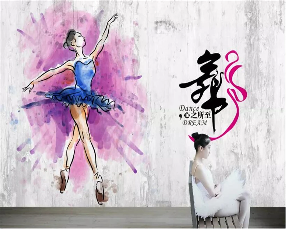 Обои beibehang 3d на стену наклейка обои ручной работы Мультяшные балетная