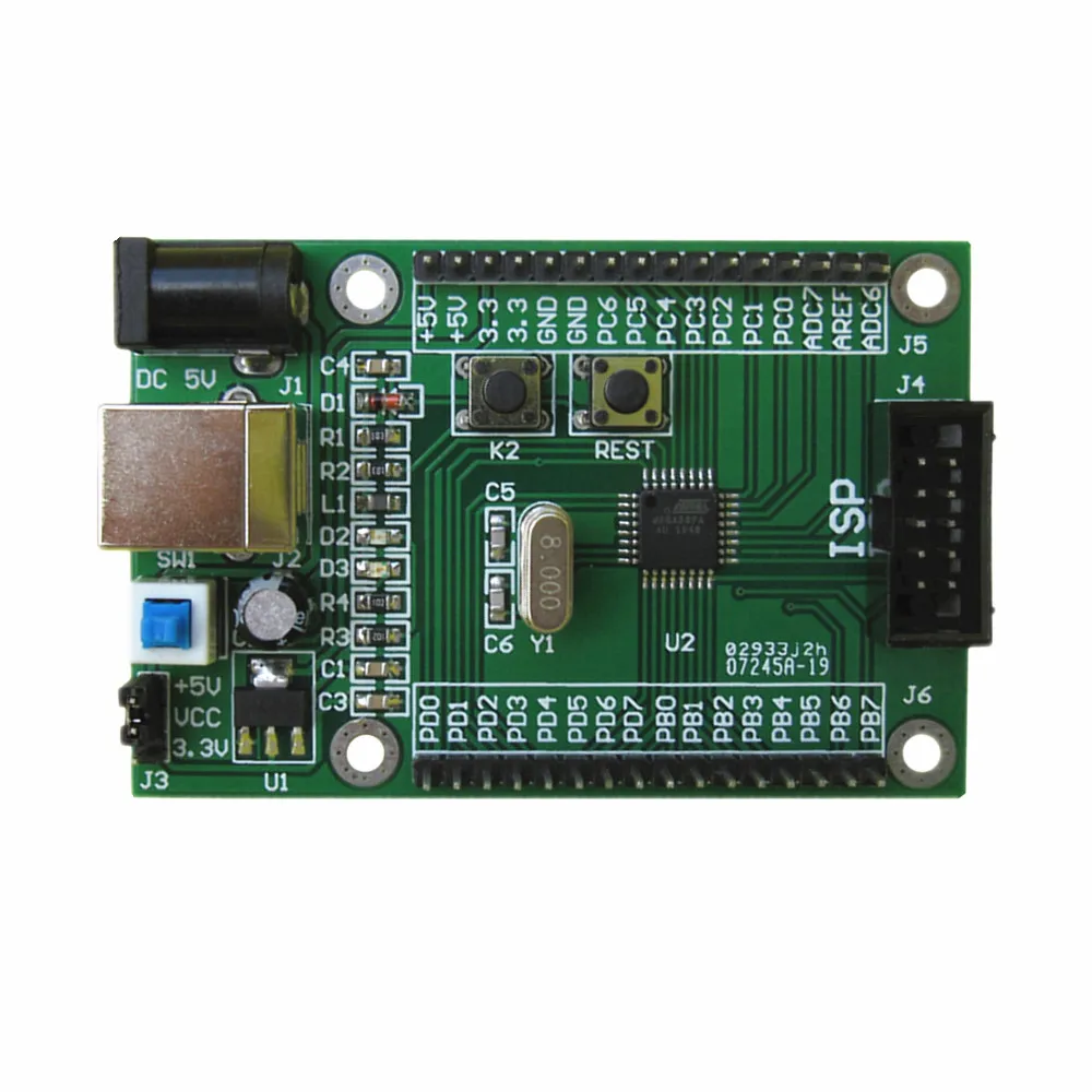Плата разработки ATmega8A ATMEGA48PA ATMEGA88PA ATMEGA328P, основная плата адаптера
Плата разработки ATmega8A ATMEGA48PA ATMEGA88PA ATMEGA328P, основная плата адаптера