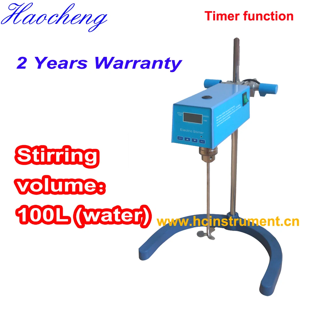 Лабораторная мешалка с таймером максимальный объем перемешивания 100 л ЖК