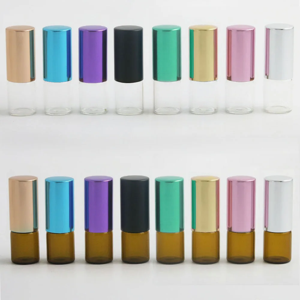 360 x 2ml Clear Glass Amber Glass Essential Oil Roller Bottles with Metal Balls Perfumes Lip Balms Roll On Bottles Colors Cap
360 x 2ml Clear Glass Amber Glass Essential Oil Roller Bottles with Metal Balls Perfumes Lip Balms Roll On Bottles Colors Cap