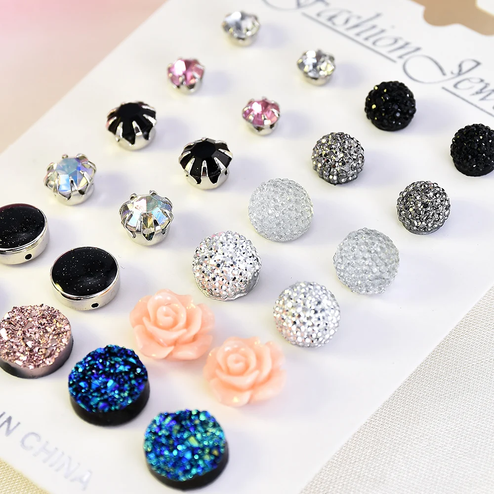 12 pairs/set Crystal 2019 New Fashion Earrings Set Women Jewelry Accessories Piercing Ball Stud Earring kit Bijouteria brincos
12 pairs/set Crystal 2019 New Fashion Earrings Set Women Jewelry Accessories Piercing Ball Stud Earring kit Bijouteria brincos