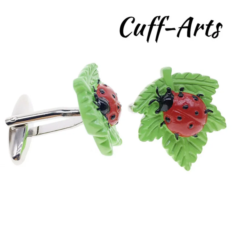 Cuffarts Personality Cufflinks Mens Combination Ladybugs Green Leaves Cuff Links Men Accessories Cufflinks C10053
Cuffarts Personality Cufflinks Mens Combination Ladybugs Green Leaves Cuff Links Men Accessories Cufflinks C10053