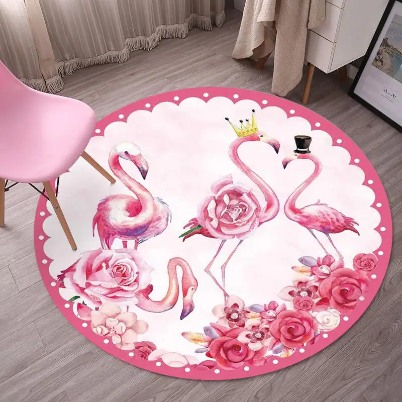 Cute Flamingo pattern Round Rug Pink Bedroom Decoration Soft carpets for living room Coffee Table Area Rugs Computer Chair Mats
Cute Flamingo pattern Round Rug Pink Bedroom Decoration Soft carpets for living room Coffee Table Area Rugs Computer Chair Mats