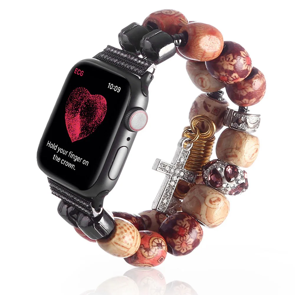 Браслет с деревянными бусинами для Apple Watch Band Series 7 6 SE 5 4 3, женский ремешок для iWatch 41 мм 45 мм 40 мм 44 мм 38 мм 42 мм
Браслет с деревянными бусинами для Apple Watch Band Series 7 6 SE 5 4 3, женский ремешок для iWatch 41 мм 45 мм 40 мм 44 мм 38 мм 42 мм