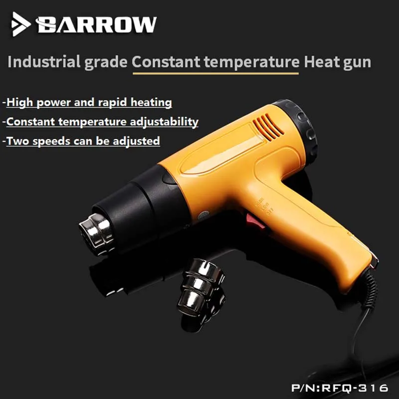 Barrowch RFQ-316 water cooler Curved tube heating tool Industrial grade Constant temperature Heat gun 1600W thermostat heatsink
Barrowch RFQ-316 water cooler Curved tube heating tool Industrial grade Constant temperature Heat gun 1600W thermostat heatsink