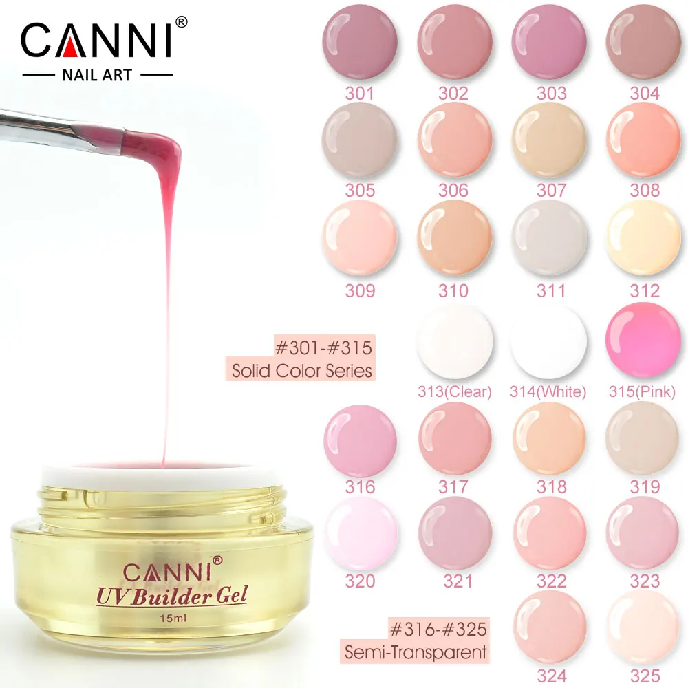 Гель для наращивания ногтей CANNI 25 шт./лот 15 мл|gel transparent|builder geluv builder gel |