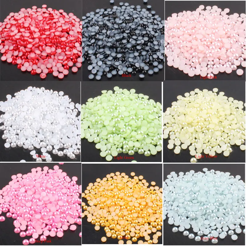 1000Pcs 6mm AB Colors Flatback Glue on Rhinestones Strass Pearl Beads Multicolors ABS Resin Half Round Pearls for Nail Art E
1000Pcs 6mm AB Colors Flatback Glue on Rhinestones Strass Pearl Beads Multicolors ABS Resin Half Round Pearls for Nail Art E
