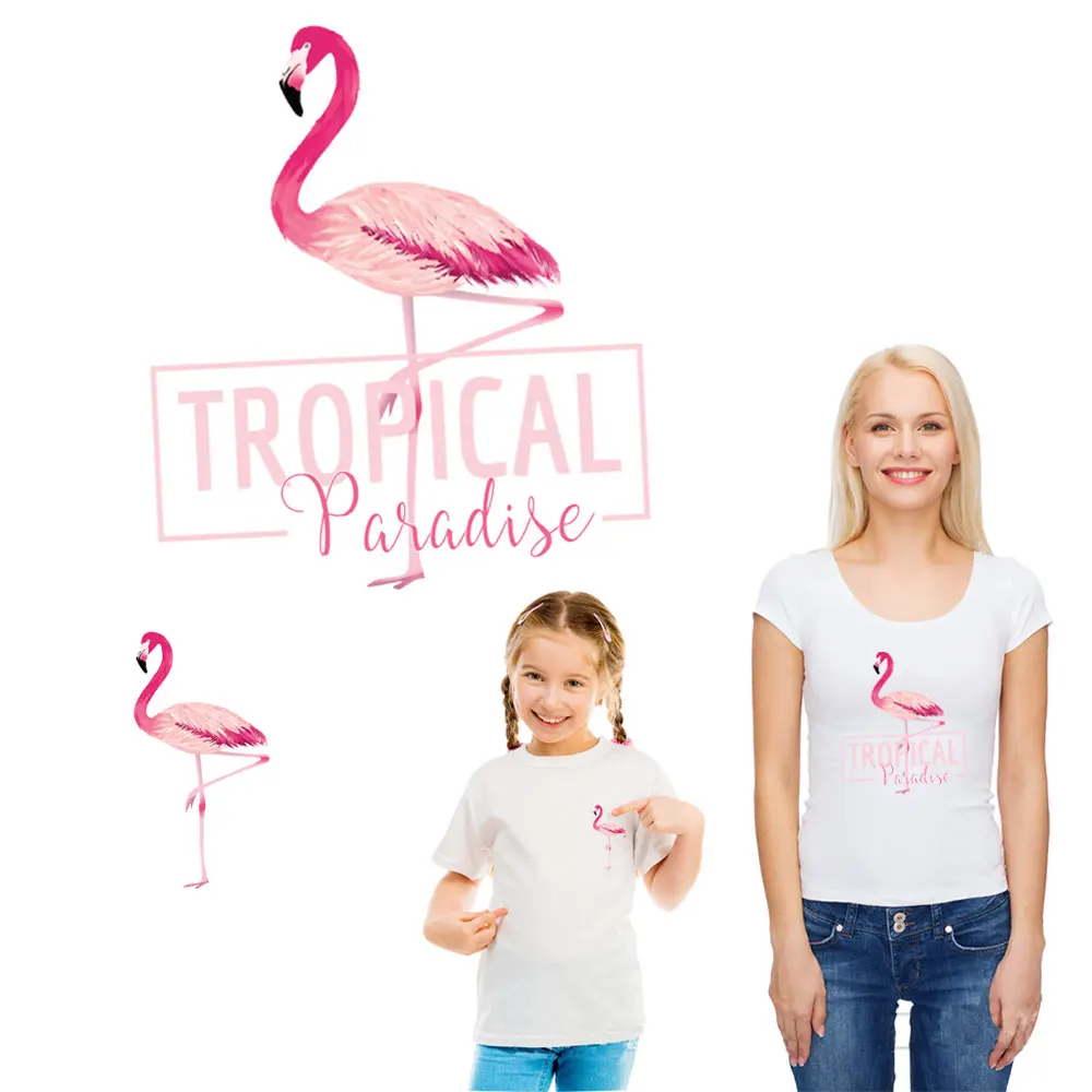 Pink Flamingo Iron-on Transfer Patches for Clothing Diy T-shirt Animal Iron Stickers Bags Decoration Transfert Thermocollants
Pink Flamingo Iron-on Transfer Patches for Clothing Diy T-shirt Animal Iron Stickers Bags Decoration Transfert Thermocollants