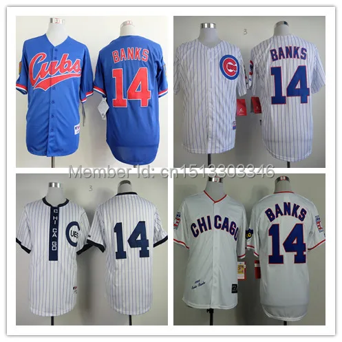 Cheap Chicago Cubs jersey #14 Ernie Banks Authentic men baseball Stitched Logo Size M XXXL Accpet Mix Order|jersey fc|jersey jumpsjersey america |