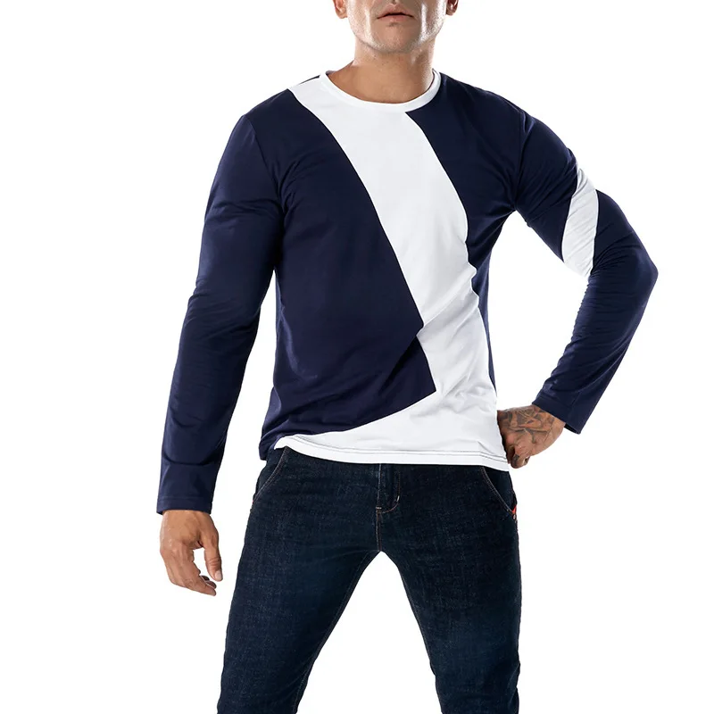 Men Autumn Winter Two Colour Stitching Fashion Tshirts Round Neck Long Sleeved Casual Tops Mens Clothing T Shirt 3colours
Men Autumn Winter Two Colour Stitching Fashion Tshirts Round Neck Long Sleeved Casual Tops Mens Clothing T Shirt 3colours