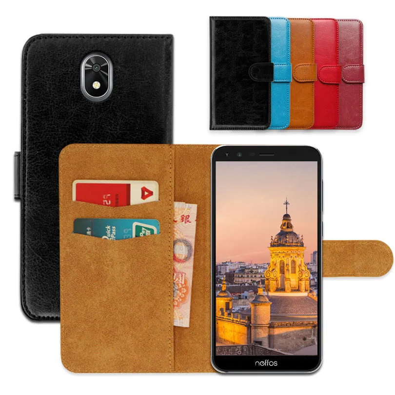 Роскошный чехол-кошелек для TP-Link Neffos C5 Plus из искусственной кожи Специальный
