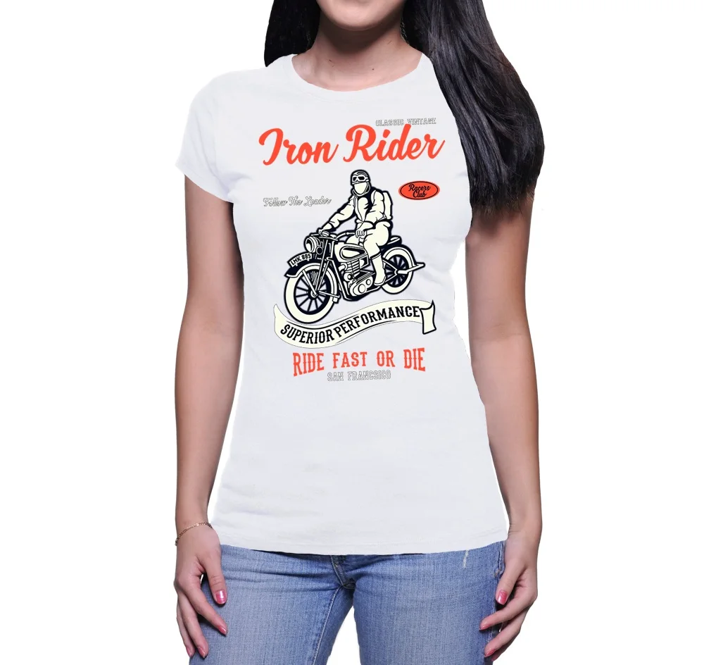 2019 новая милая повседневная женская футболка DONNA IRON RIDER винтажная иллюстрация Модная хлопковая футболка
2019 новая милая повседневная женская футболка DONNA IRON RIDER винтажная иллюстрация Модная хлопковая футболка