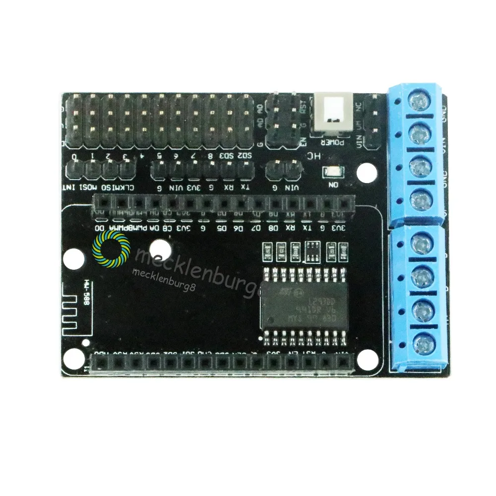 2 шт./лот WIFI NodeMcu Lua плата драйвера двигателя L293D для ESP8266 ESP-12E двойной высокой мощности H модуль моста 4,5-36 в
2 шт./лот WIFI NodeMcu Lua плата драйвера двигателя L293D для ESP8266 ESP-12E двойной высокой мощности H модуль моста 4,5-36 в