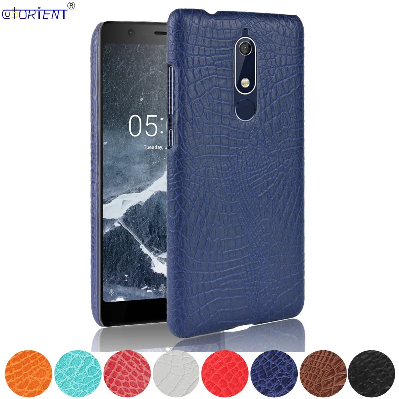 Чехол-бампер для Nokia 5 2018 1 из крокодиловой кожи TA-1088 TA-1081 TA-1076 Жесткий Чехол