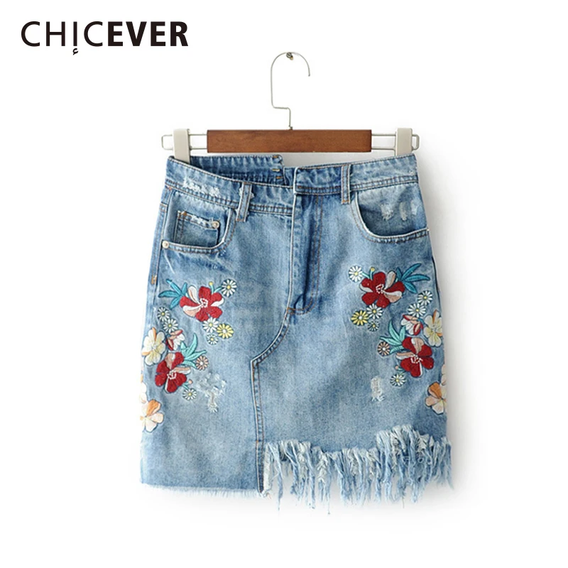 CHICEVER Floral Embroidery Skirts For Women High Waist Irregular Tassel Mini Women's Skirt Autumn Fashion Clothing New
CHICEVER Floral Embroidery Skirts For Women High Waist Irregular Tassel Mini Women's Skirt Autumn Fashion Clothing New