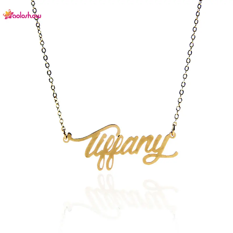 AOLOSHOW Gold Name Necklace for Women Charm Letter Necklace Stainless Steel Gold Color Pendant Nameplate Necklace Nl-2455
AOLOSHOW Gold Name Necklace for Women Charm Letter Necklace Stainless Steel Gold Color Pendant Nameplate Necklace Nl-2455