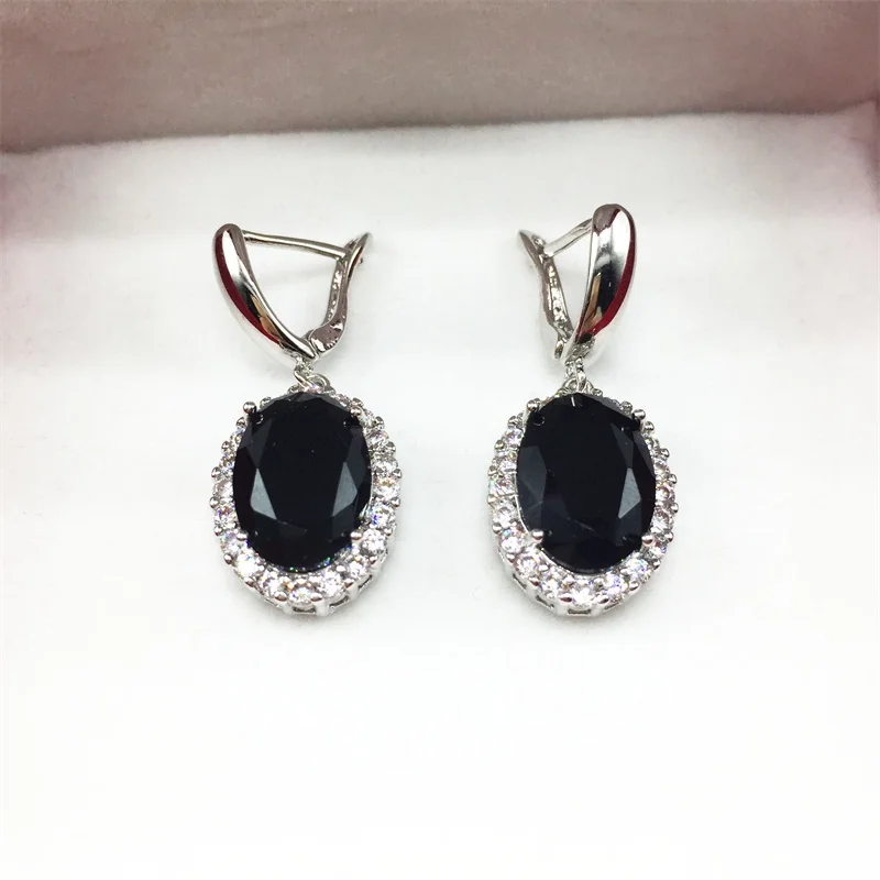 Black color White Zircon Jewelry 925 Silver Dangle Earrings For Women Free Shipping
Black color White Zircon Jewelry 925 Silver Dangle Earrings For Women Free Shipping