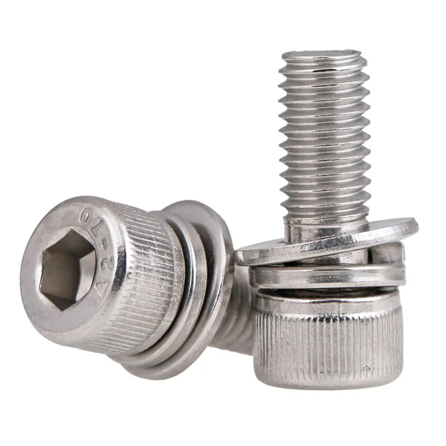 3-20Pcs M4 M5 M6 M8 304 Stainless Steel Hex Socket Head Cap Three Combination Screws
3-20Pcs M4 M5 M6 M8 304 Stainless Steel Hex Socket Head Cap Three Combination Screws