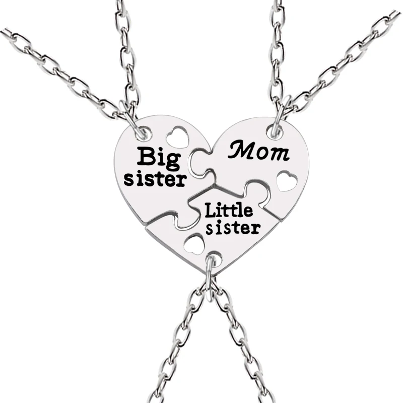 3 Pcs/Set Borken Heart Necklace Big Sister Mum Little Sister Necklaces For Women Charm Hollow Heart Pendant & Necklace
3 Pcs/Set Borken Heart Necklace Big Sister Mum Little Sister Necklaces For Women Charm Hollow Heart Pendant & Necklace