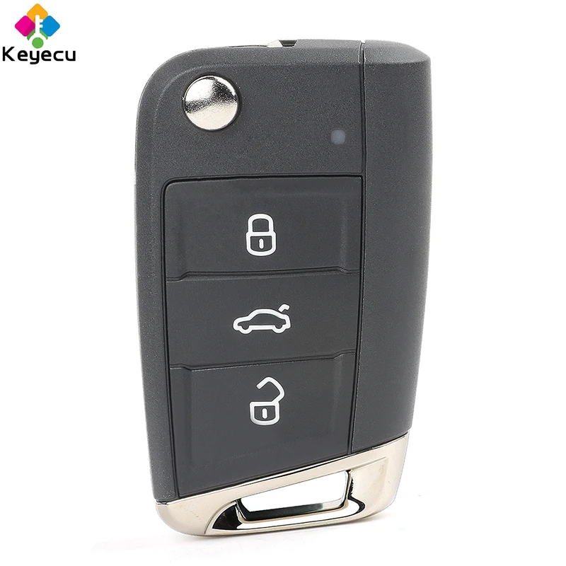 KEYECU Keyless-Go Flip Remote Control Car Key With 434MHz ID48 Chip - FOB for Volkswagen Golf VII G*TI for Skoda Octavia A7 2017
KEYECU Keyless-Go Flip Remote Control Car Key With 434MHz ID48 Chip - FOB for Volkswagen Golf VII G*TI for Skoda Octavia A7 2017