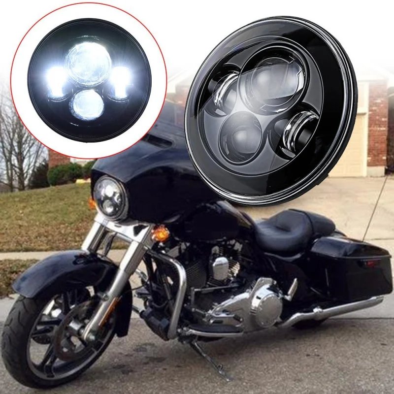 

FADUIES Motorcycle Black 7 in. Projector LED Headlamp Headlight For Harley FLS, FLSTC, FLSTF FLSTFB FLSTN Touring Trike
