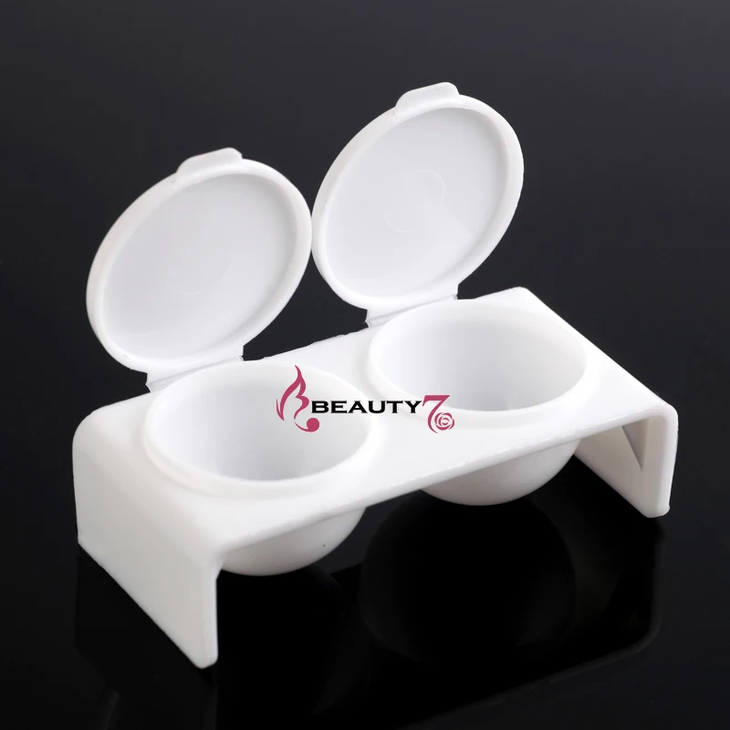 BEAUTY7 1pcs Plastics Nail Double Lips Dappen Dish for Mixing Acrylic Liquid Powder Art Tools White Bowl Cup Kits | Красота и
