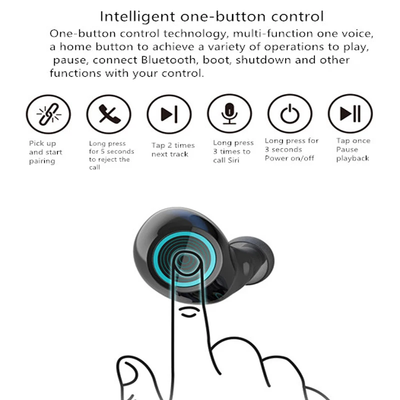 Aipao T6 Bluetooth Earphones 5.0 TWS Mini Wireless Headset Stereo Deep Bass Earphone Lossless noise reduction, listening to HiFi
Aipao T6 Bluetooth Earphones 5.0 TWS Mini Wireless Headset Stereo Deep Bass Earphone Lossless noise reduction, listening to HiFi
