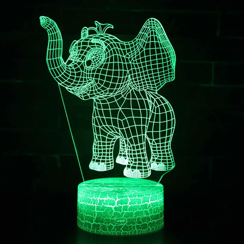 Small elephant theme 3D Lamp LED night light 7 Color Change Touch Mood Lamp Christmas present Dropshippping
Small elephant theme 3D Lamp LED night light 7 Color Change Touch Mood Lamp Christmas present Dropshippping
