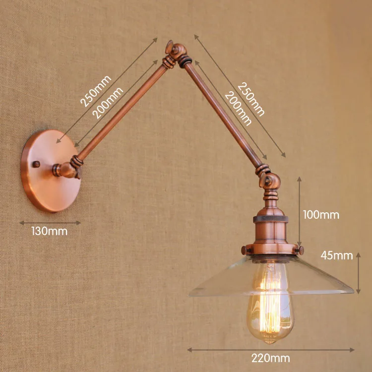 Wall Sconce Glass Retro Loft Industrial Lighting Vintage Wall Lamp With Swing Long Arm Light Lampada Parete Wandlampen
Wall Sconce Glass Retro Loft Industrial Lighting Vintage Wall Lamp With Swing Long Arm Light Lampada Parete Wandlampen