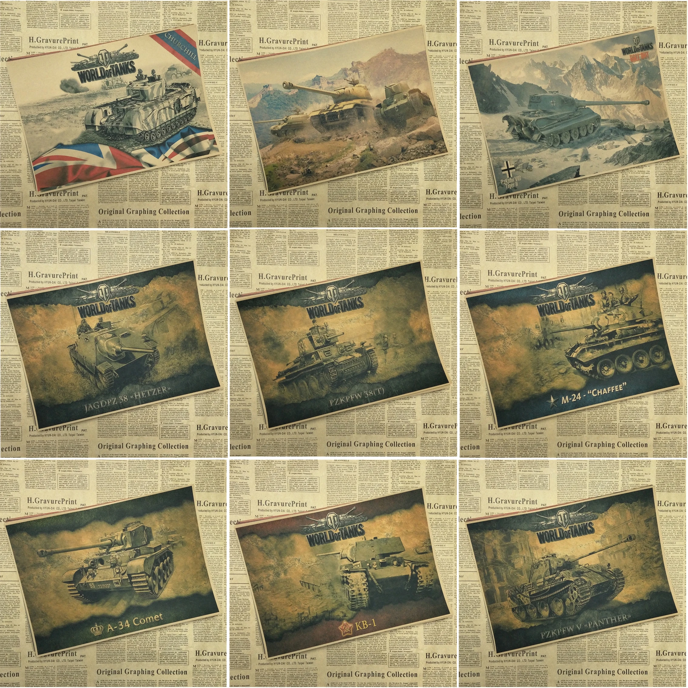 World of Tanks WOT A gather The Second War Tank украшение для дома крафт игра постер рисунок ядро