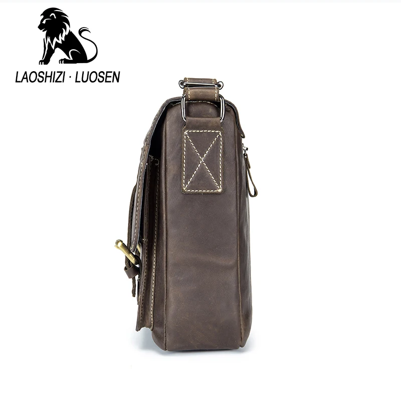LAOSHIZI Vintage Leather Cowhide Male Messenger Bag Genuine Leather Shoulder Bag Crossbody Bag Sling Leisure Bag 91204
LAOSHIZI Vintage Leather Cowhide Male Messenger Bag Genuine Leather Shoulder Bag Crossbody Bag Sling Leisure Bag 91204