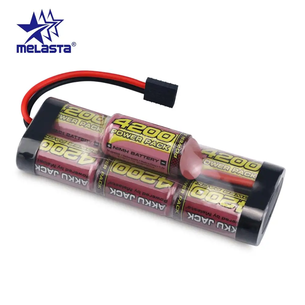 Melasta 8.4V 4200mAh 7Cell Hump Pack NiMH Battery Pack with Traxxas Discharge Plug for RC Racing Car
Melasta 8.4V 4200mAh 7Cell Hump Pack NiMH Battery Pack with Traxxas Discharge Plug for RC Racing Car
