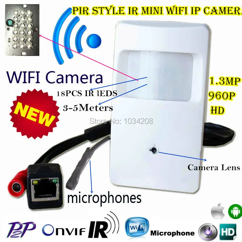 940nm IR Night Vision Audio 960P Micro IP Camera HD PIR STYL Wireless Mini Wifi IP Camera P2P Security Video Surveillance
940nm IR Night Vision Audio 960P Micro IP Camera HD PIR STYL Wireless Mini Wifi IP Camera P2P Security Video Surveillance